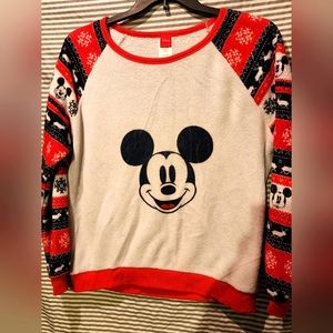Juniors Mickey Christmas Sweatshirt-2X